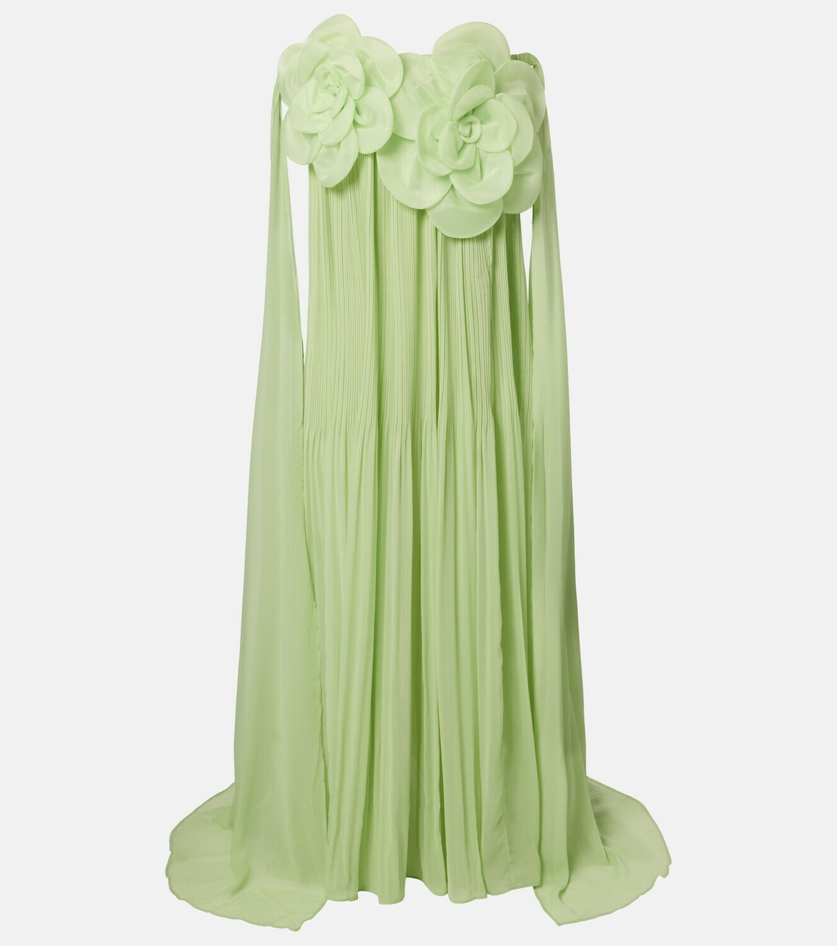 Leo Lin Jaclyn floral-appliqué bustier gown