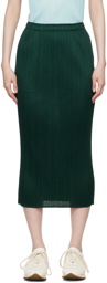 PLEATS PLEASE ISSEY MIYAKE Green New Colorful Basics 3 Midi Skirt