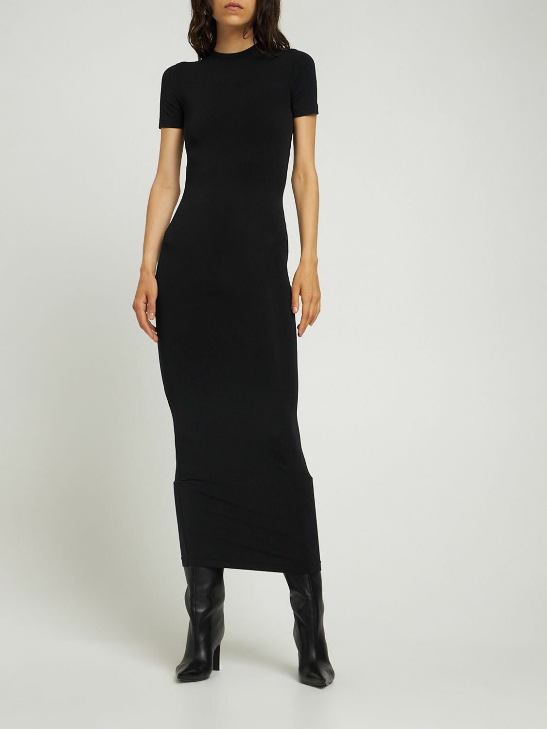 balenciaga jersey dress Balenciaga Logo-print Women T-Shirt Dress