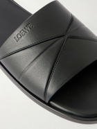 LOEWE - Origami Leather Sandals - Black