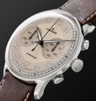 Junghans - Meister Driver Chronoscope 40mm Stainless Steel and Leather Watch, Ref. No. 027/3684.00 - Neutrals
