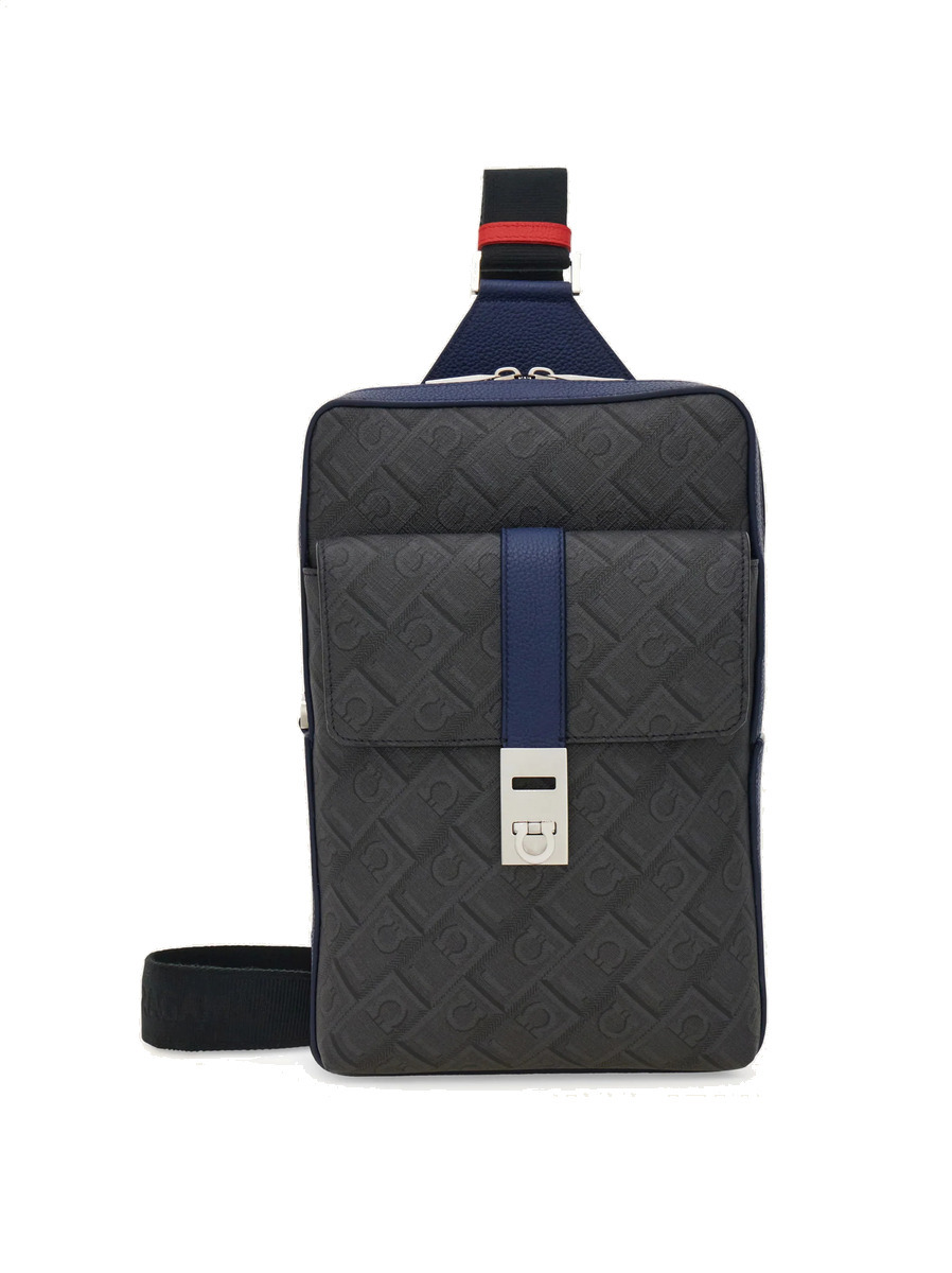 NO/FAITH STUDIOS Black Denim Multipocket Bag