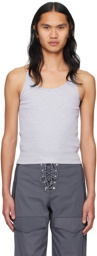 Dion Lee Gray Wire Strap Tank Top
