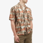 Norse Projects Men's Mads Print Vacation Shirt in Red Ochre