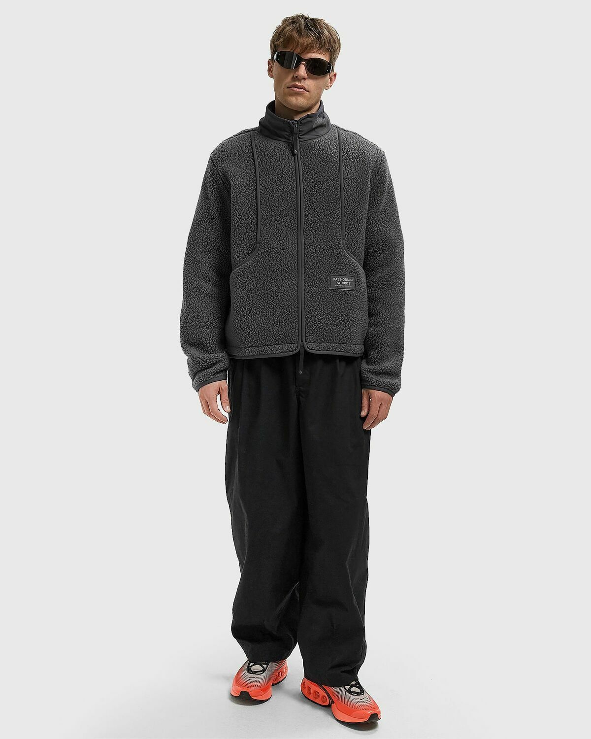 Pas Normal Studios Off-Race Pile Fleece Jacket Grey Men