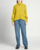 Manila Grace Womens Turtleneck in Yellow