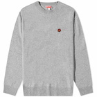 Kenzo Men's Back Logo Crew Knit in Misty Grey