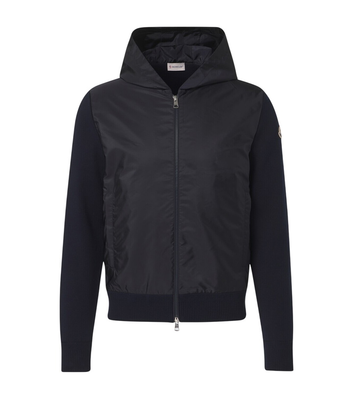 Photo: Moncler Tricot hooded cotton-blend jacket
