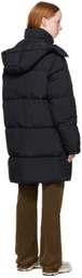 The Very Warm Black Long Hooded Puffer Jacket