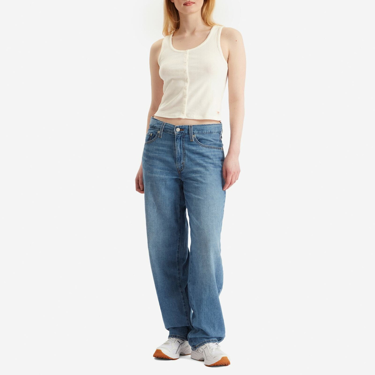 Levi's Women's Levis Pointelle Tank in Gardenia