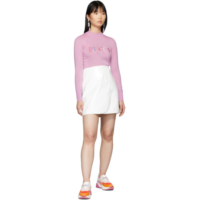 Emilio Pucci Pink Embroidered Logo Sweater Emilio Pucci