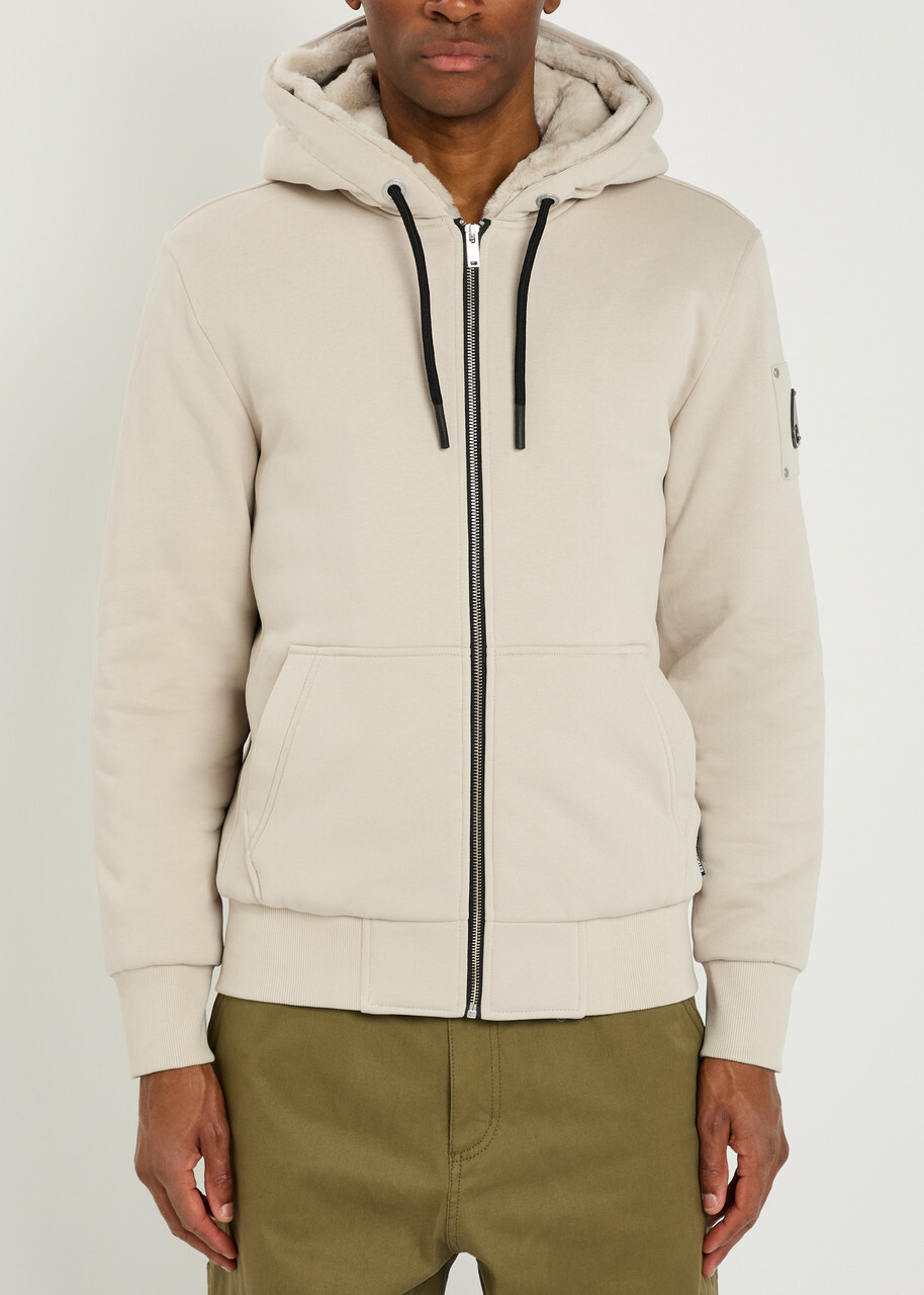 Moose Knuckles Classic Bunny Padded Hooded Cotton-blend Jacket Ecru