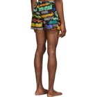 Gucci Black and Multicolor Metal Mix Swim Shorts