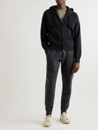 TOM FORD - Tapered Garment-Dyed Cotton-Jersey Sweatpants - Black