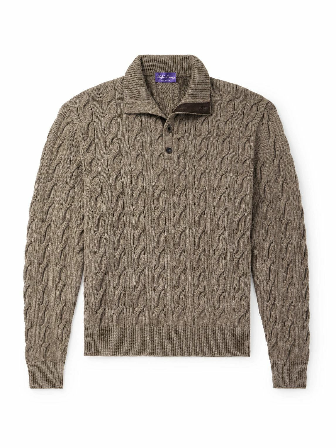 Ralph Lauren Purple label - Cable-Knit Cashmere Sweater - Green