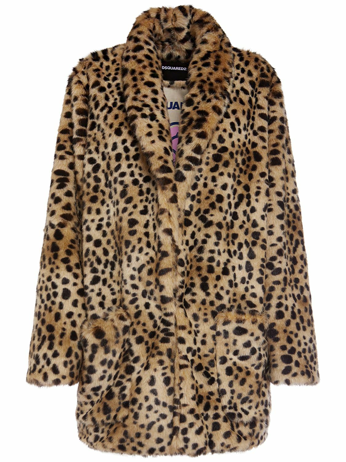 【送料&関税込】Dsquared2 Faux Fur Coat Faux Fur Long Coat