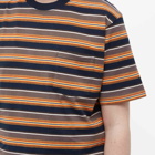 Beams Plus Men's Multi Stripe Pocket T-Shirt in Orange