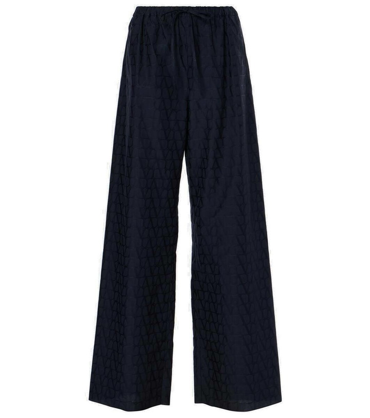 Photo: Valentino Cotton poplin wide-leg pants