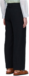 AURALEE Navy Pleated Trousers