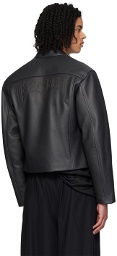 032c Black Attrition Leather Jacket