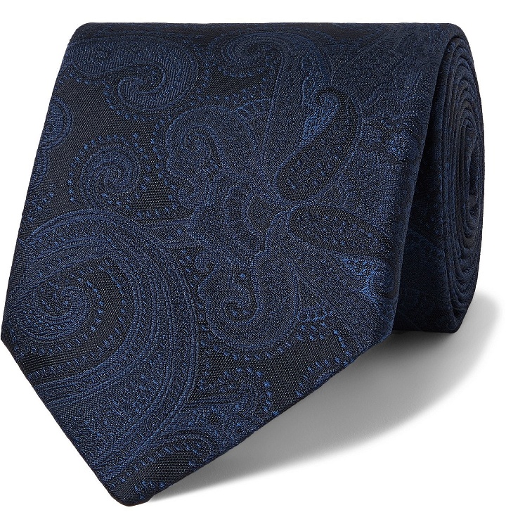 Photo: Etro - 8cm Paisley-Jacquard Silk-Twill Tie - Blue