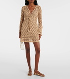 Anna Kosturova Bianca crochet cotton minidress