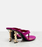 Saint Laurent Opyum 85 crêpe satin thong sandals