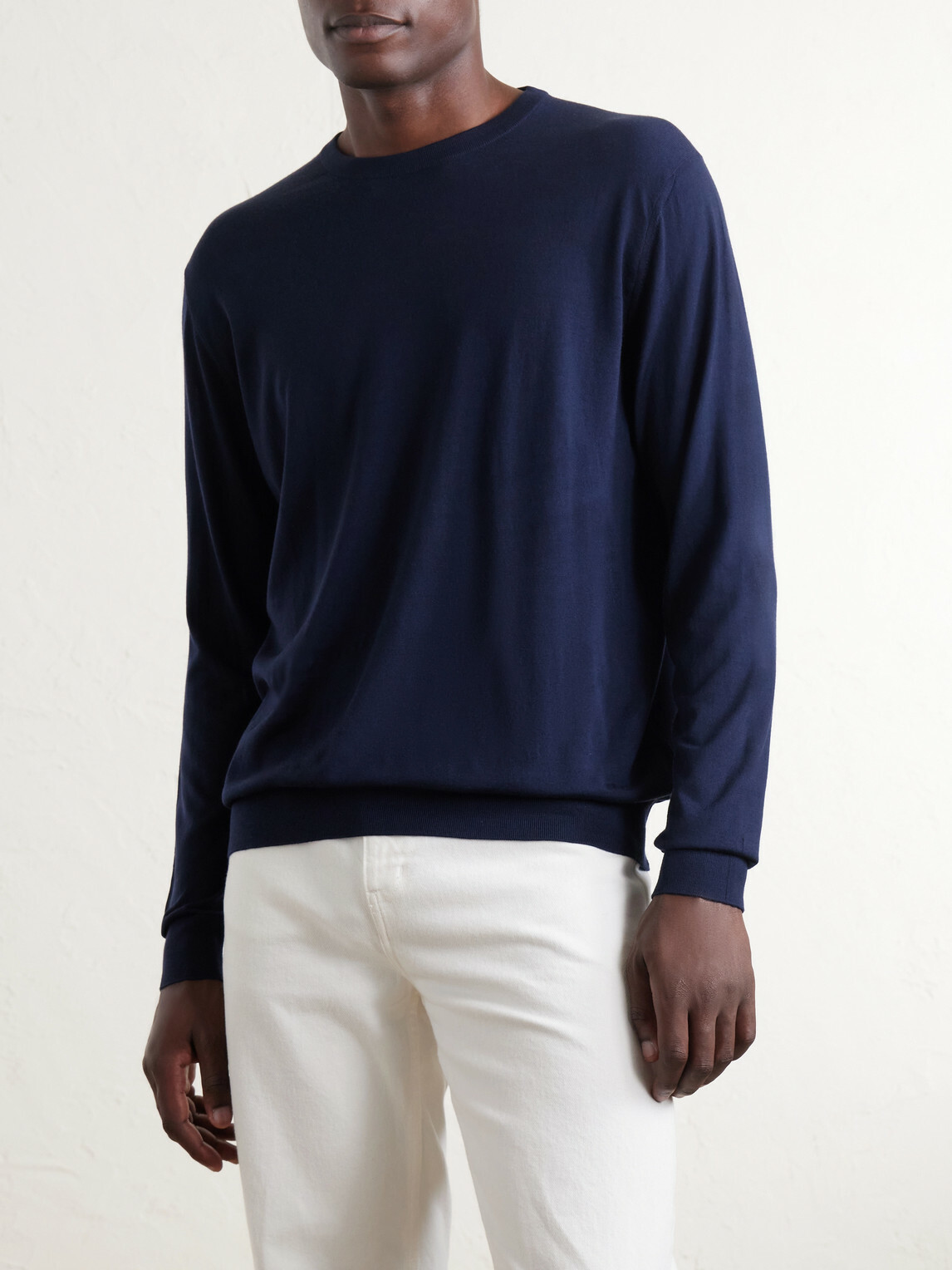 Kiton - Wool Knit Sweater - Blue
