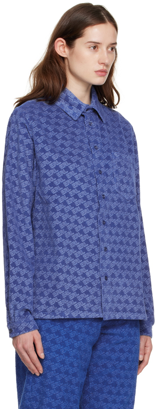 ERL Blue Printed Shirt