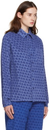 ERL Blue Printed Shirt