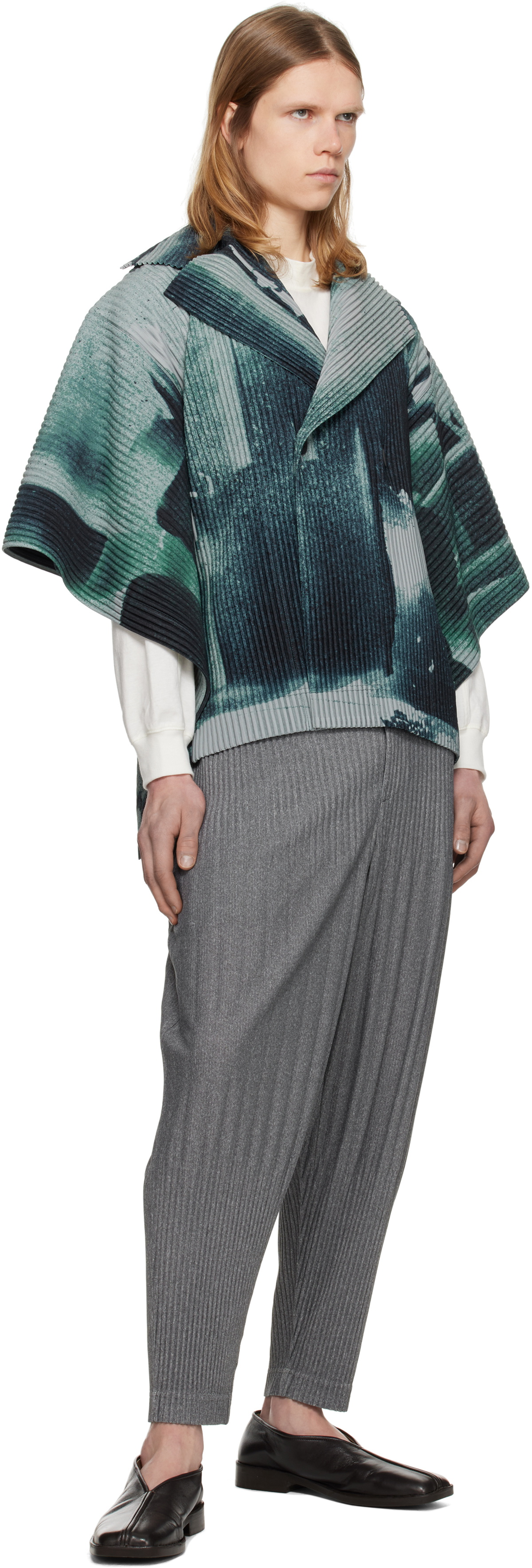 HOMME PLISSÉ ISSEY MIYAKE WIND WALK HOMME PLISSÉ ISSEY MIYAKE Gray Wind Walk Jacket Homme Plisse Issey
