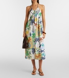 Velvet Leyla printed cotton midi dress