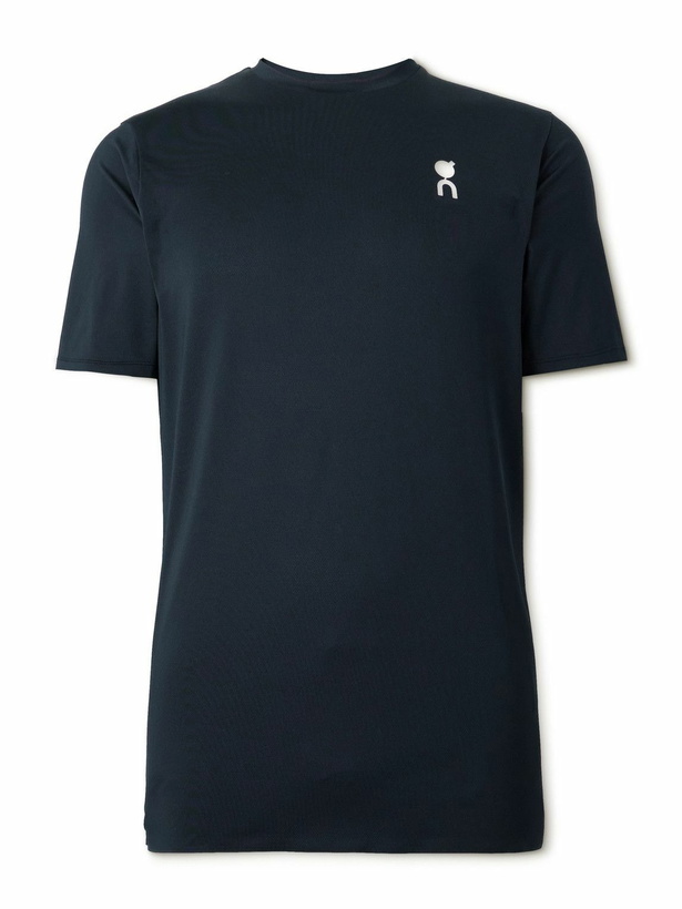 Photo: ON - Court-T Stretch Recycled-Jersey T-Shirt - Black