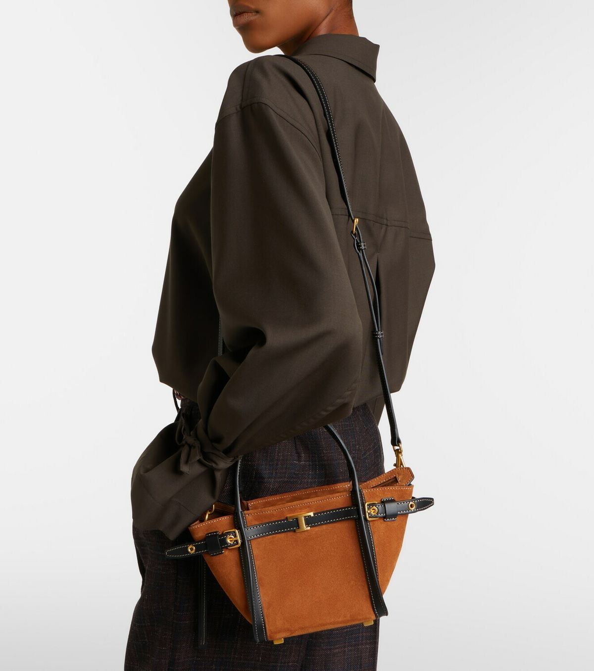 Tod's T Timeless suede tote bag