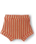 Eckhaus Latta SSENSE Exclusive Baby Red & Brown Ribbed Bambino Shorts