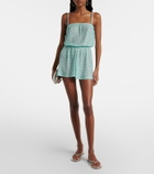 Missoni Open-knit lamé romper