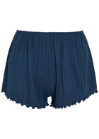 Eberjey Pointelle-knit Shorts Navy