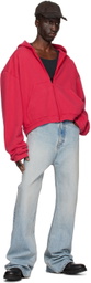 GREG ROSS Red Shoulder Pad Hoodie