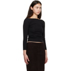 St. Agni Black Soft Jersey Ballerina Long Sleeve T-shirt