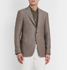 Canali - Checked Linen and Wool-Blend Blazer - Neutrals