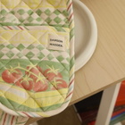 Damson Madder Women's Nonna House - Double Oven Glove in Yellow/Green 