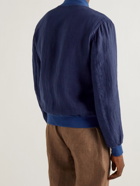 Boglioli - Garment-Dyed Linen Bomber Jacket - Blue