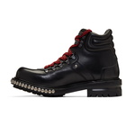 Alexander McQueen Black Studded Hiking Boots