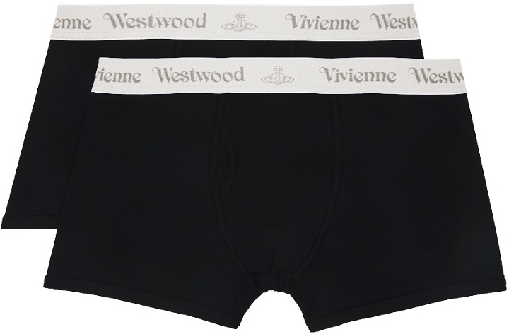 Photo: Vivienne Westwood Two-Pack Black Logo Boxers