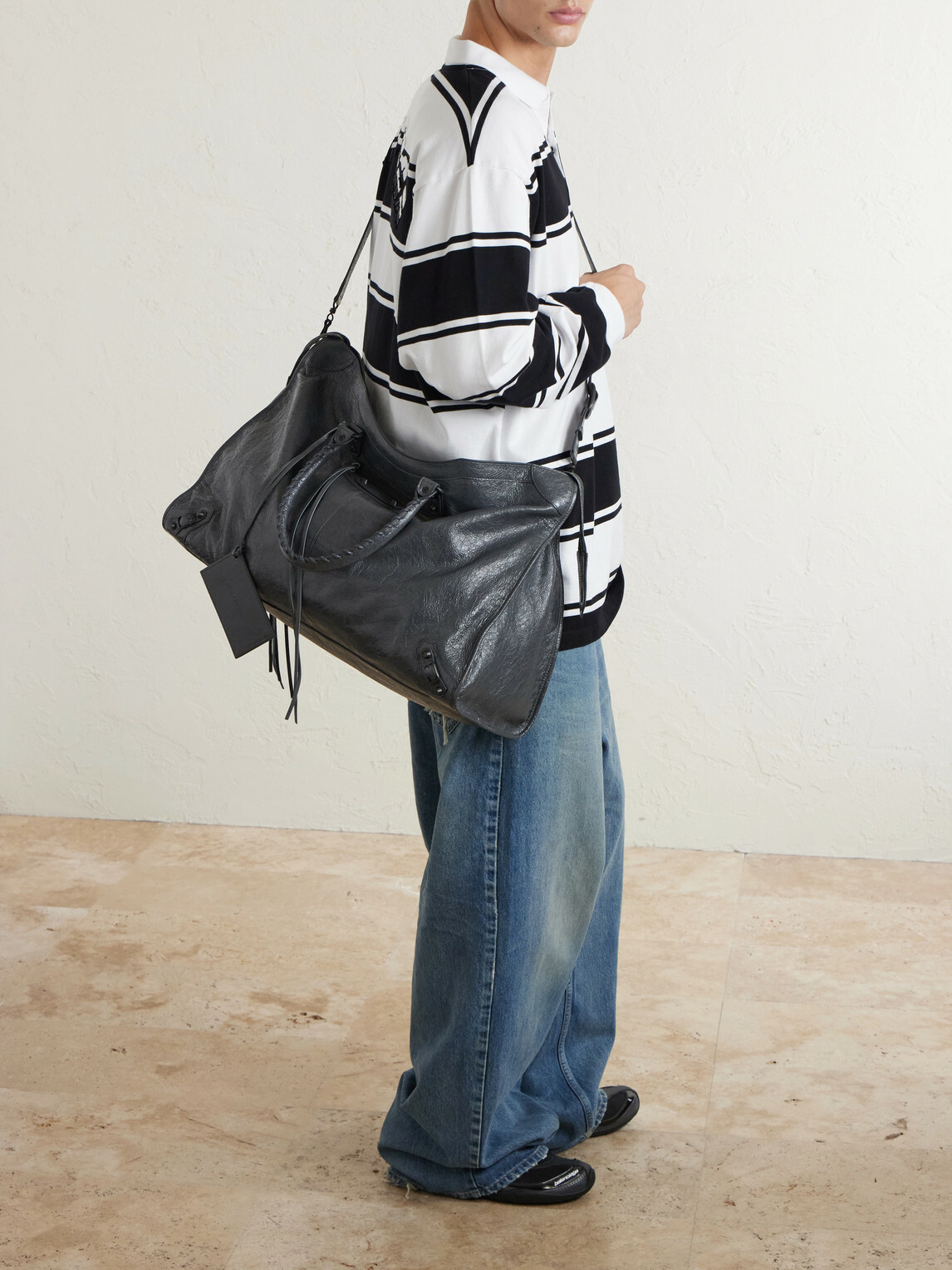 Balenciaga - Le City Travel Arena Textured-Leather Tote Bag