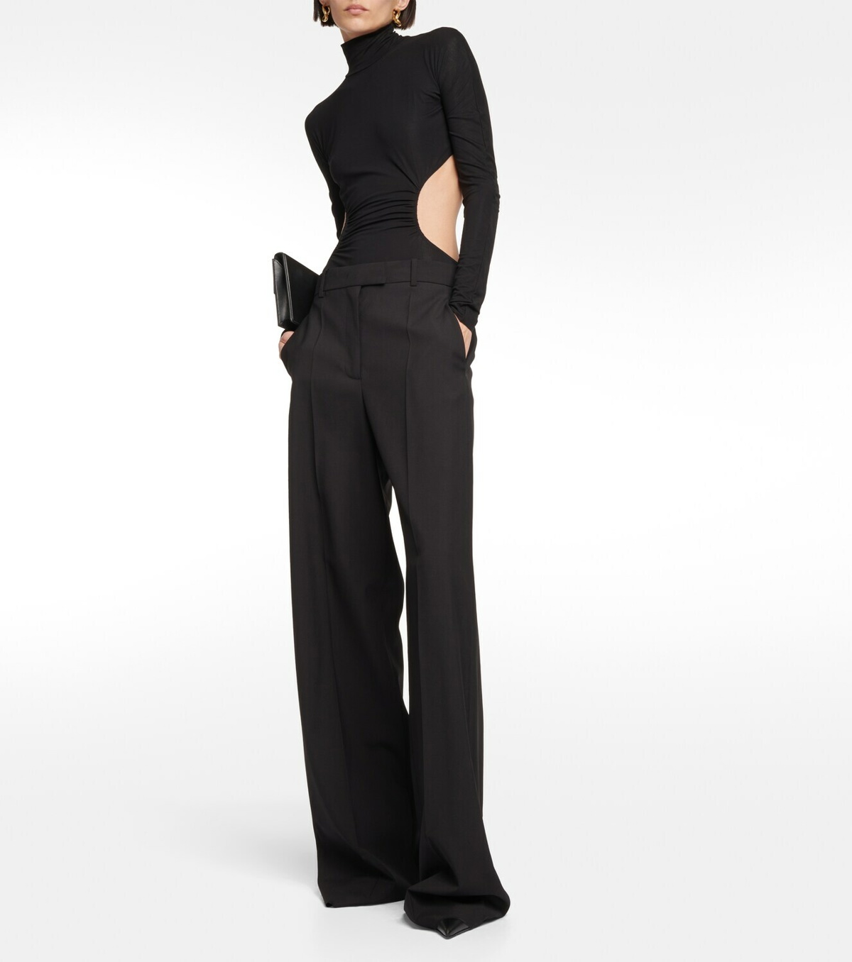 x N21 cutout bodysuit in black - Wolford