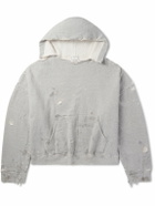 READYMADE - Distressed Cotton-Jersey Hoodie - Gray