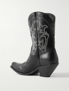Enfants Riches Déprimés - Swiss Cowboy Embroidered Leather Boots - Black