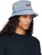 Acne Studios Blue Padded Denim Bucket Hat