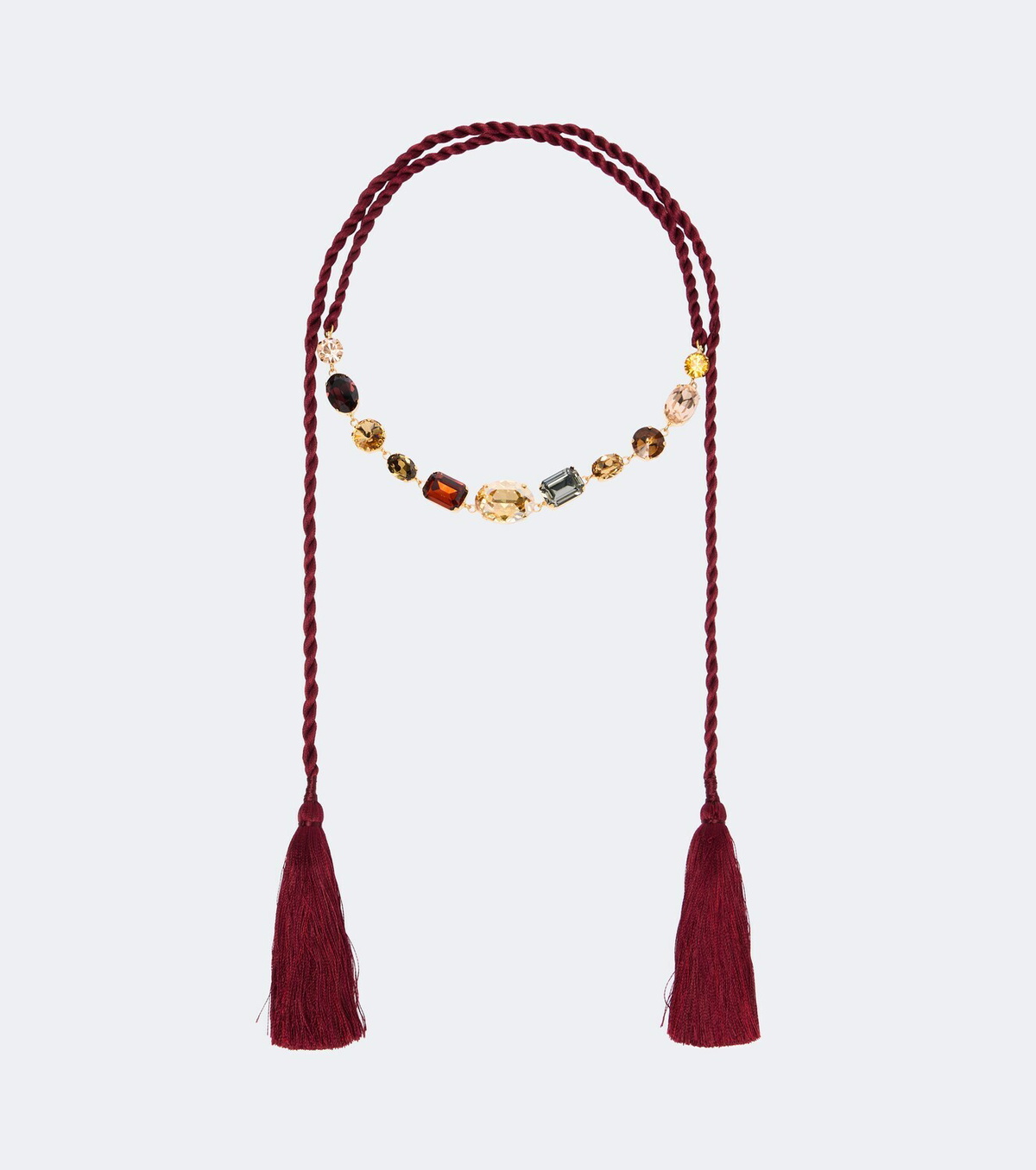Jennifer Behr Leah crystal--embellished silk necklace